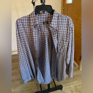 Men’s casual Button down collared shirt- long sleeve with 1 front pocket.